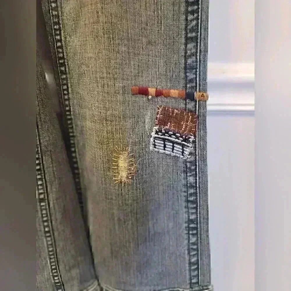 Rare Vintage Free People Patchwork Jeans Size 27 - Picture 6 of 13